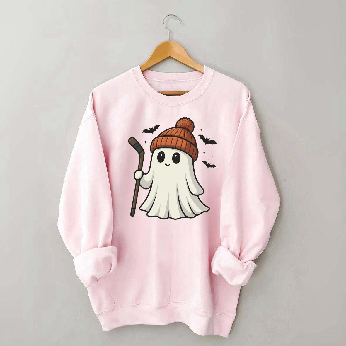 Fun Hockey Halloween Cute Ghost Sweatshirt