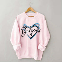 Dodgers Baseball Heart Sweatshirt