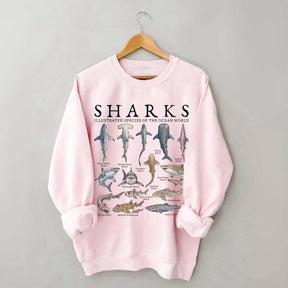 Vintage Shark Species Sweatshirt