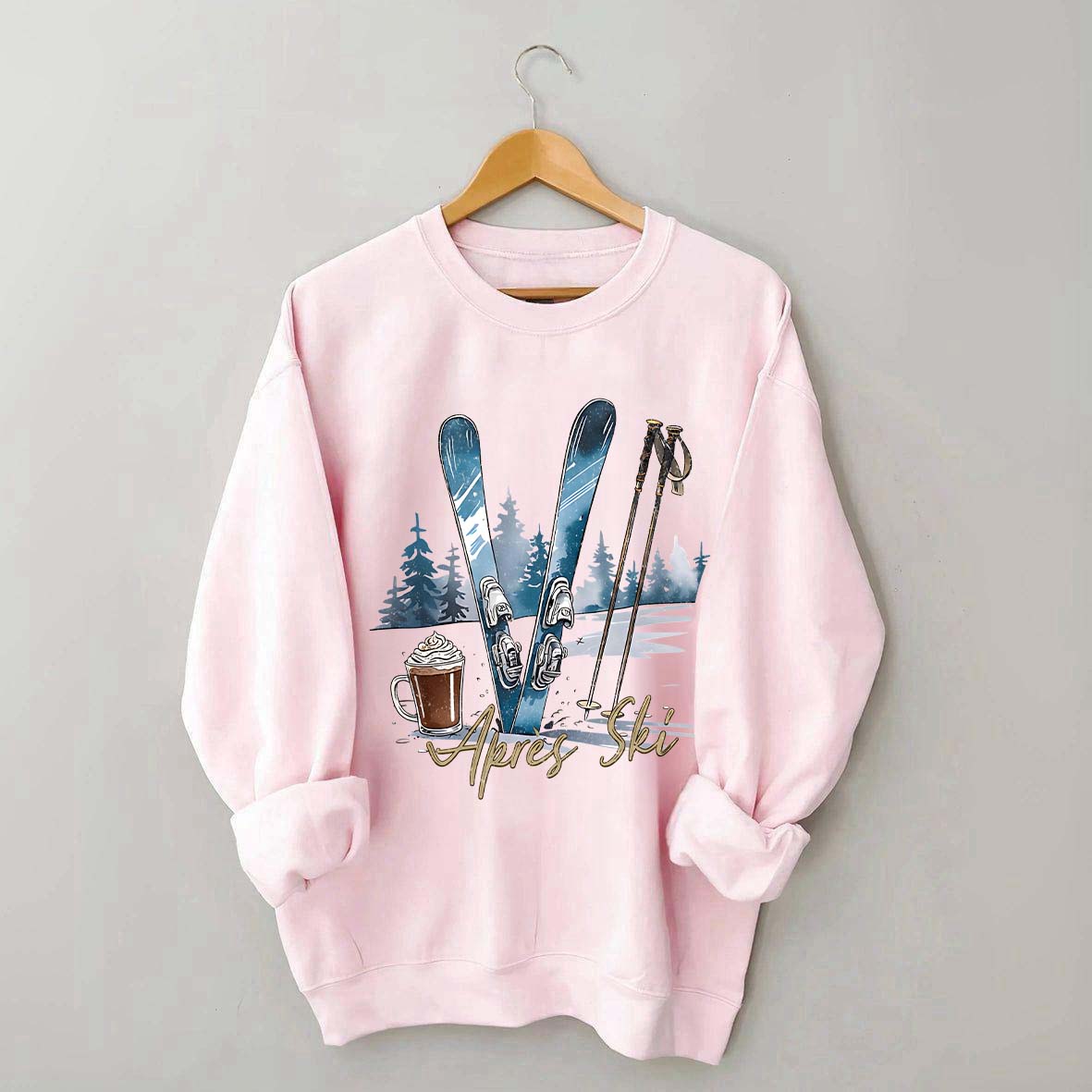 Apres Ski Skifahrer Schokolade Coffee Sweatshirt