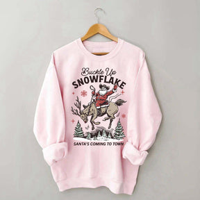 Retro Christmas Cowboy Santa Sweatshirt