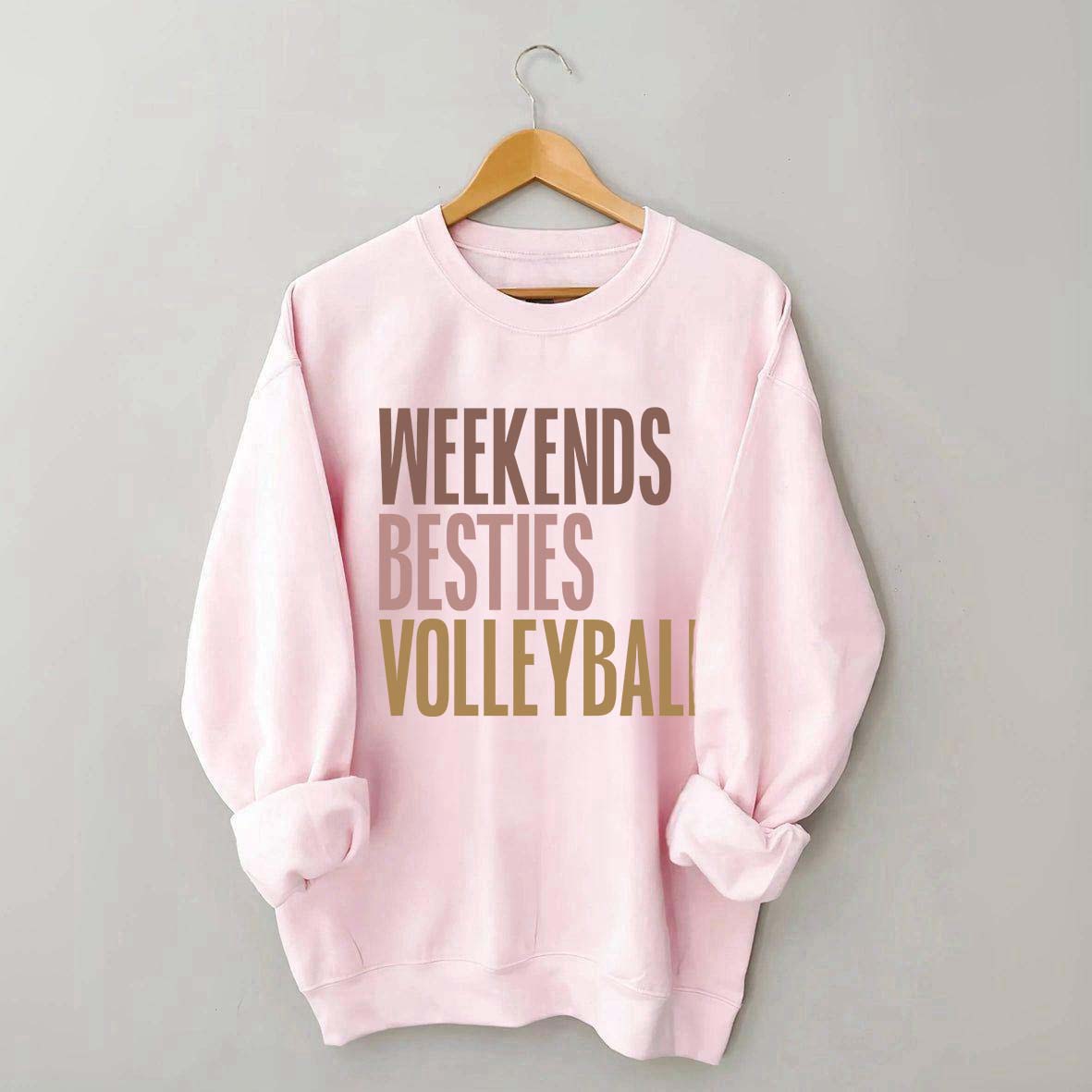 Weekends Besties Volleyball Sweatshirt