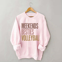 Weekends Besties Volleyball Sweatshirt