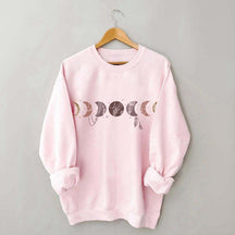 Boho Celestial Witchy Moon Phases Sweatshirt