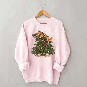 Christmas Tree Dogs Cute Sweatshirt