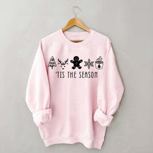 Tis The Season Ginger Bread Man Reindeer Sweatshirt