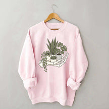 Skeleton Hand Cradling Potted Plants Sweatshirt