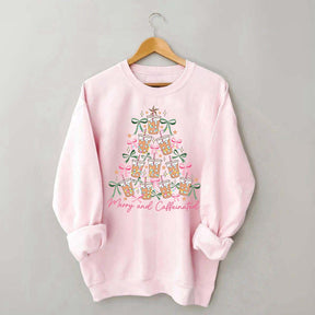 Merry and Caffeinated Tree Sweatshirt