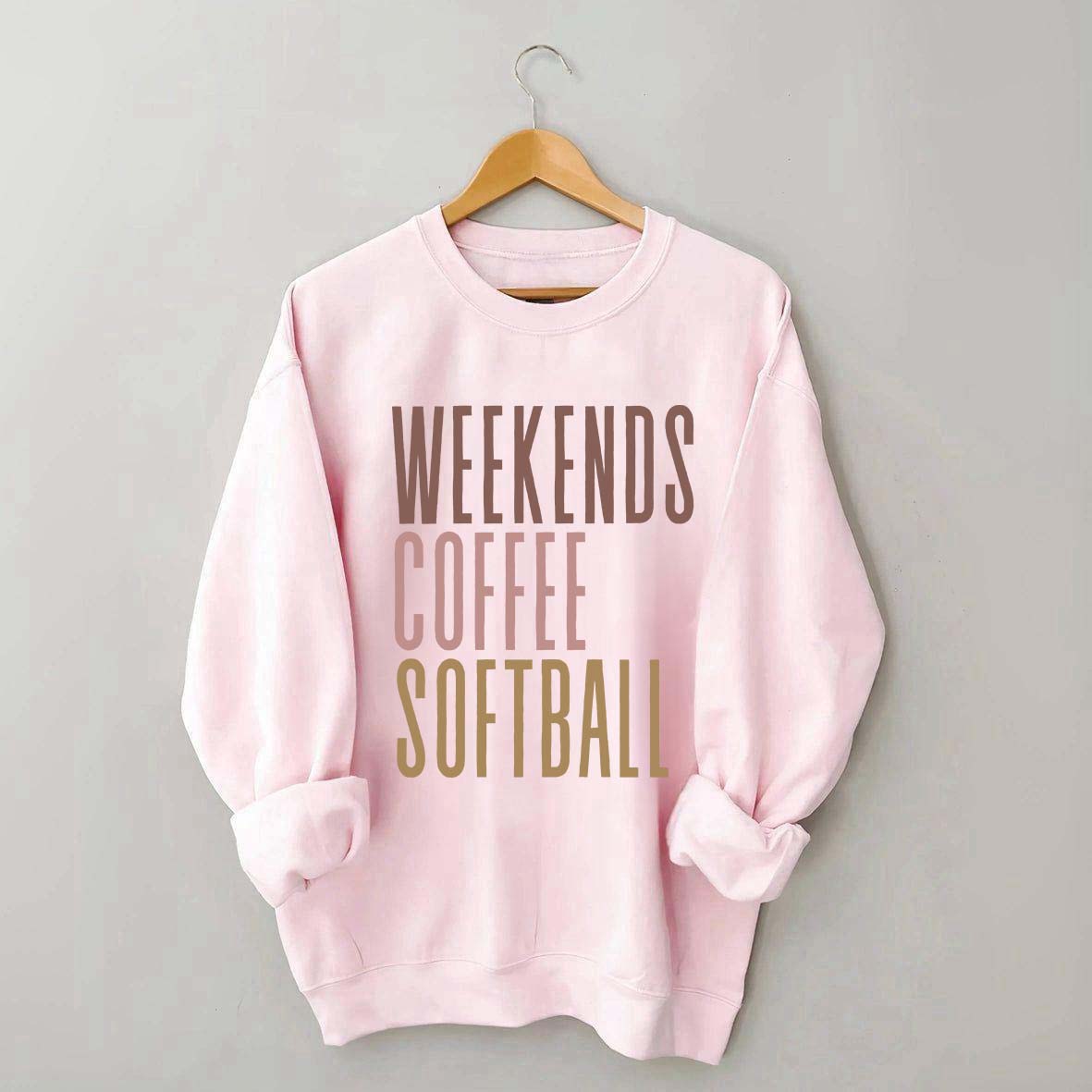 Weekends Coffee Softball Mom Sweatshirt