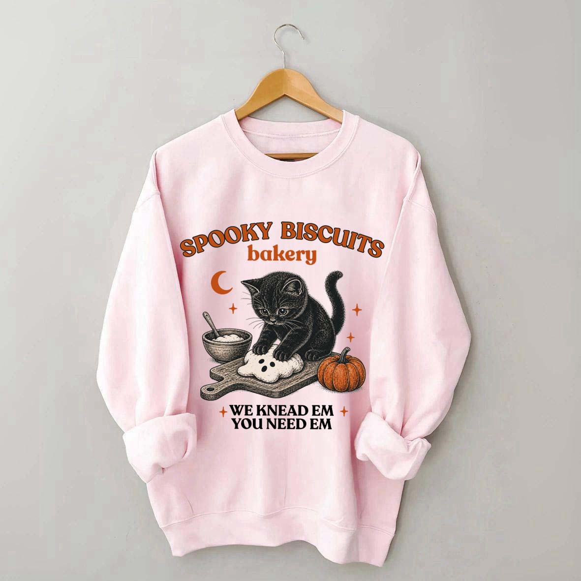 Kitty Biscuits Vintage Baking Pumpkin Sweatshirt
