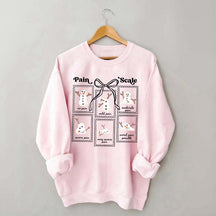 Funny Pain Scale Medical Holiday Sweatshirt