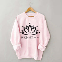 Yoga Breathe Lotus Flower Sweatshirt