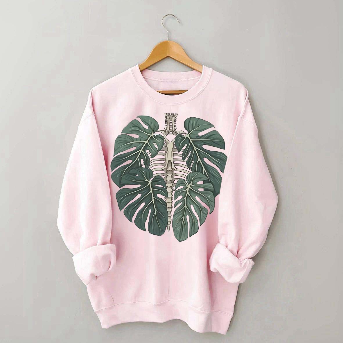 Retro Skeleton Plant Body Sweatshirt