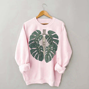Retro Skeleton Plant Body Sweatshirt