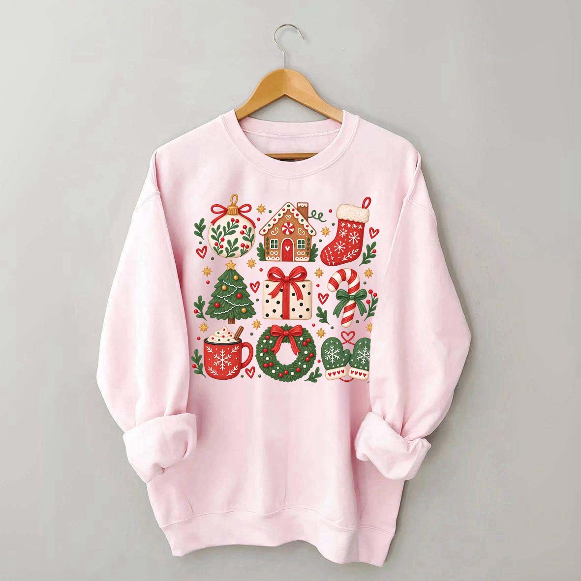 Boho Cozy Christmas Matching Xmas Sweatshirt