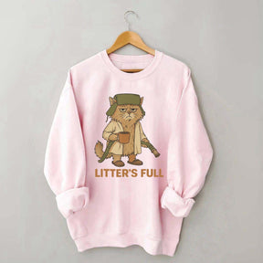 Litters Full Funny Cat Lovers Christmas Xmas Sweatshirt