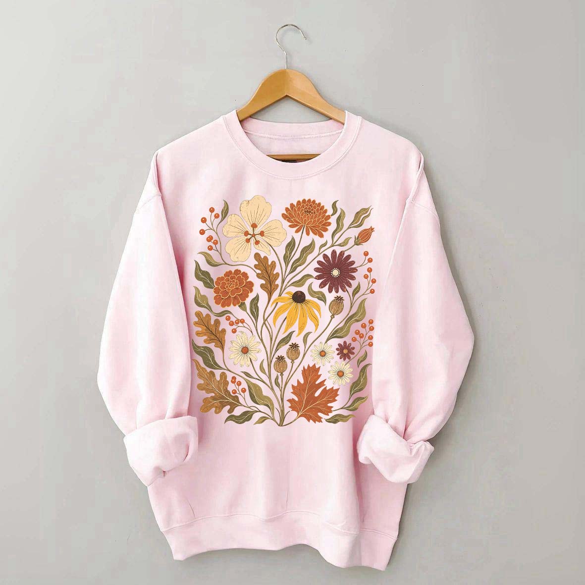 Autumn Floral Vintage Botanical Sweatshirt