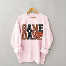 Game Day Basketball Bling Printed Sweatshirt