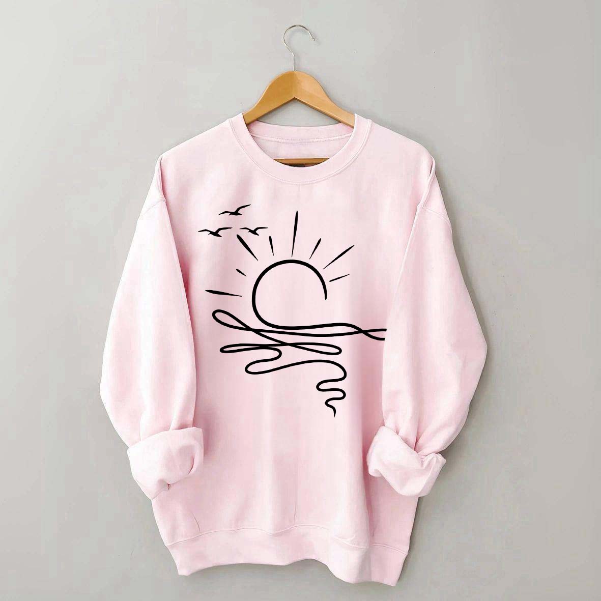 Boho Sun Ocean Trendy Beach Sweatshirt