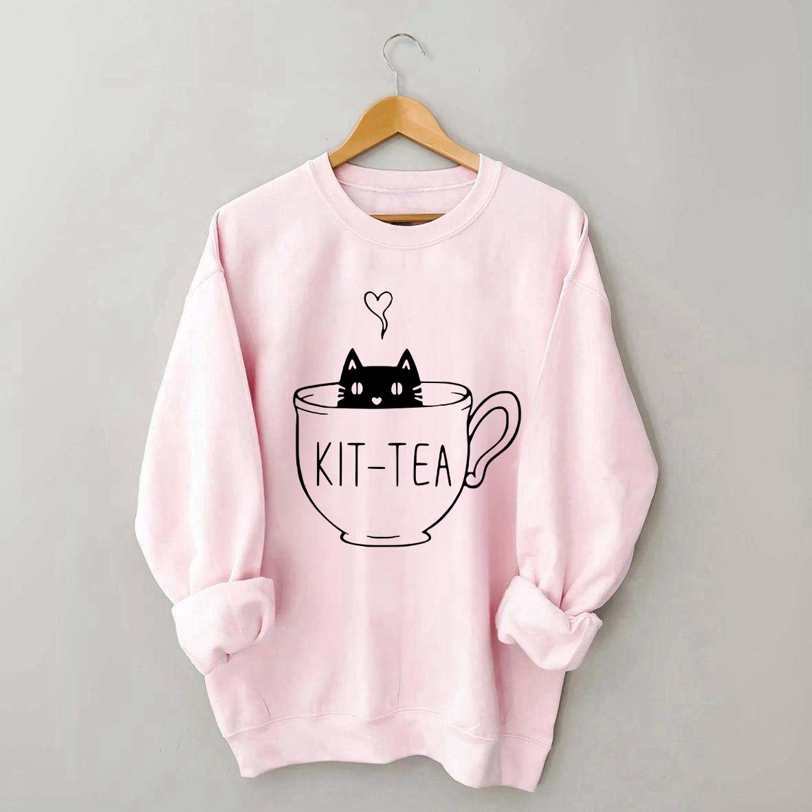 Funny Cat Tea Kitten Sweatshirt