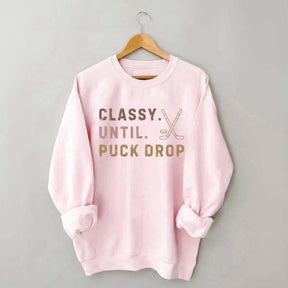 Retro Classy Until Puck Drop Sweatshirt