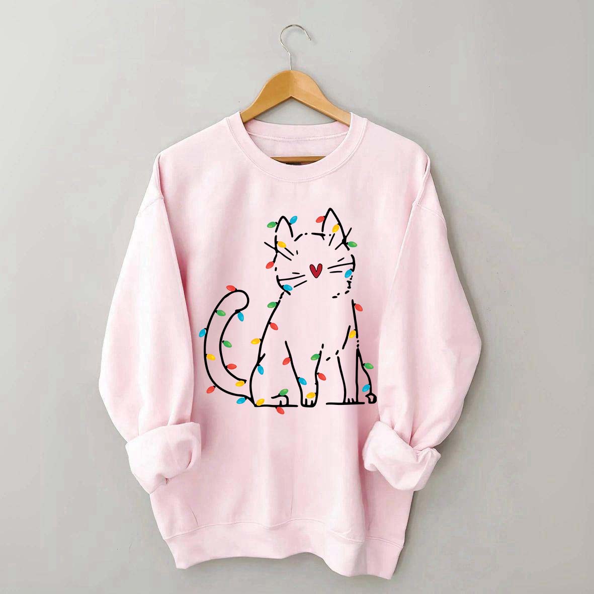 Cat Christmas Lights Sweatshirt