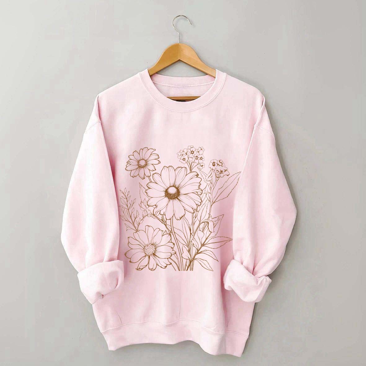 Retro Outline Wildflower Sweatshirt