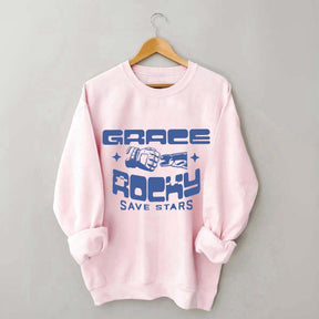 Grace Rocky Save Stars Book Lover Style Sweatshirt