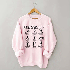 Volleyball God Says I Am Sweatshirt