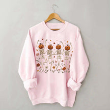 Wildflower Skeleton Preppy Halloween Sweatshirt