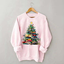 Christmas Book Tree Xmas Lover Sweatshirt