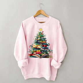 Christmas Book Tree Xmas Lover Sweatshirt