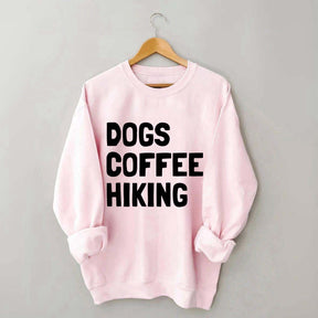 Dogs Coffee Hiking Sweatshirt