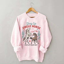 Giddy Up Jingle Horse Christmas Sweatshirt