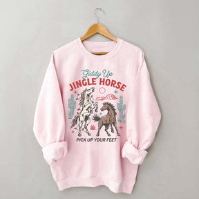 Giddy Up Jingle Horse Christmas Sweatshirt