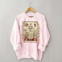 Gardener Skeleton Lover Tarot Card Sweatshirt