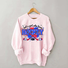 Cozy Gildan Hockey Girl Sweatshirt