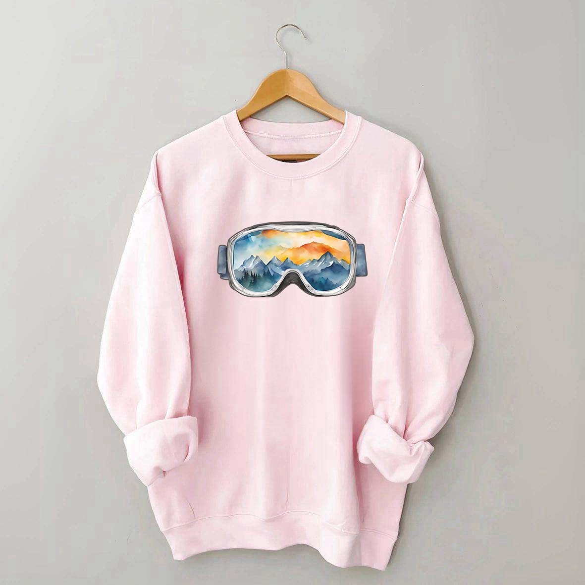 Ski Goggles Watercolor Sweatshirt