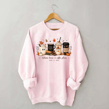 Autumn Leaves and Coffee Please Fall Sweatshirt
