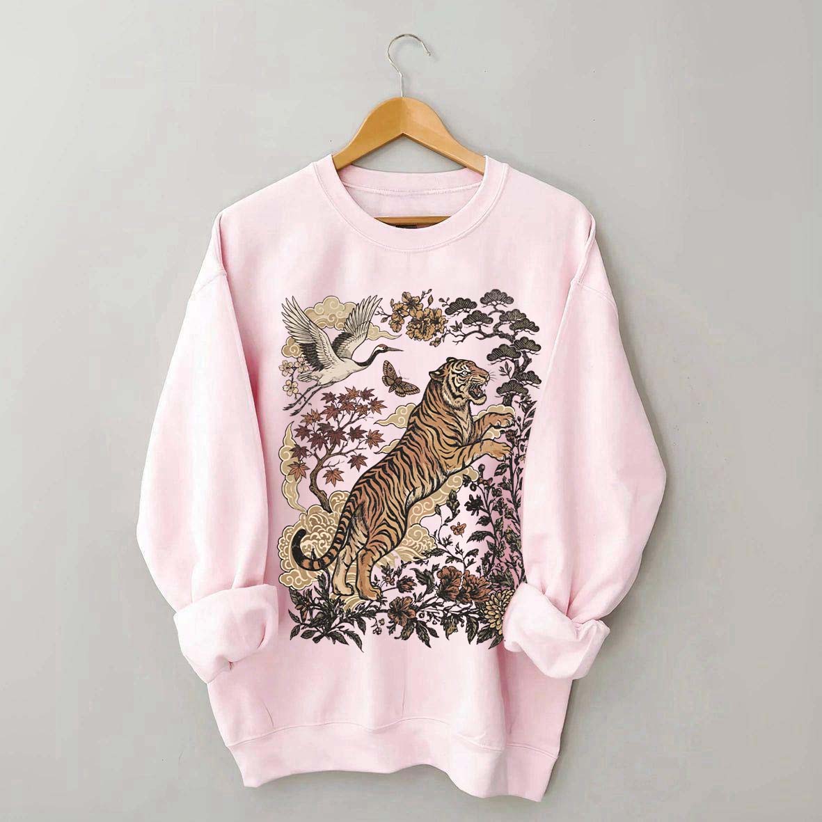 Retro Tiger Wild Cat Sweatshirt