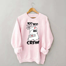 Cute Halloween Boo Crew Nurse Sweatshirt