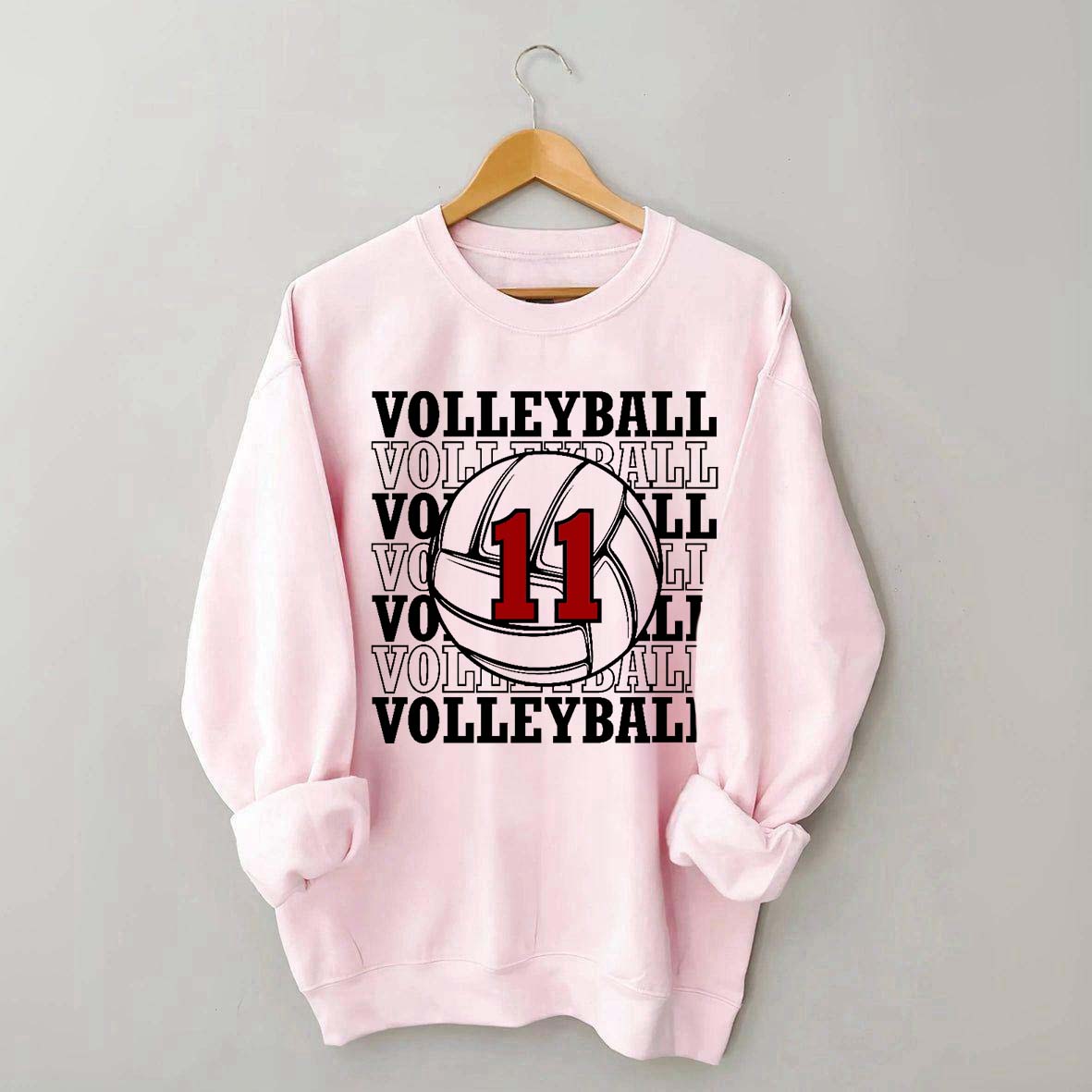 Custom Volleyball Number Team Sweatshirt