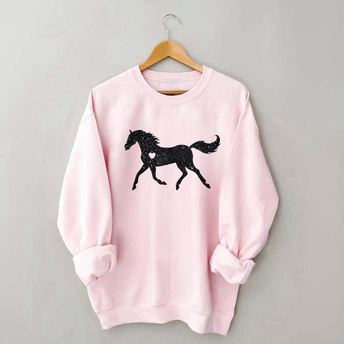 Glitter Horse Sweatshirt
