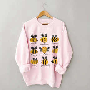 Cute Bee Positivity Teacher Sweatshirt