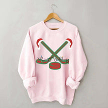 Christmas Ice Hockey Xmas Sport Sweatshirt