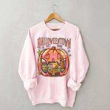 Comfort Colors Halloween Town Pumpkin Sweatshirt