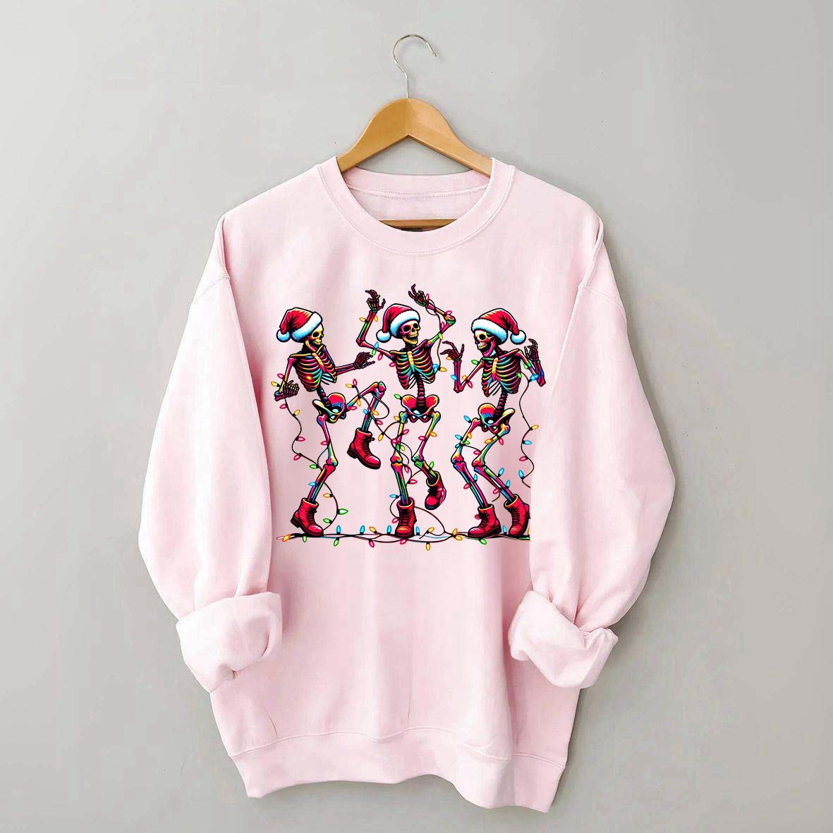 Dancing Skeleton Christmas Lights Sweatshirt