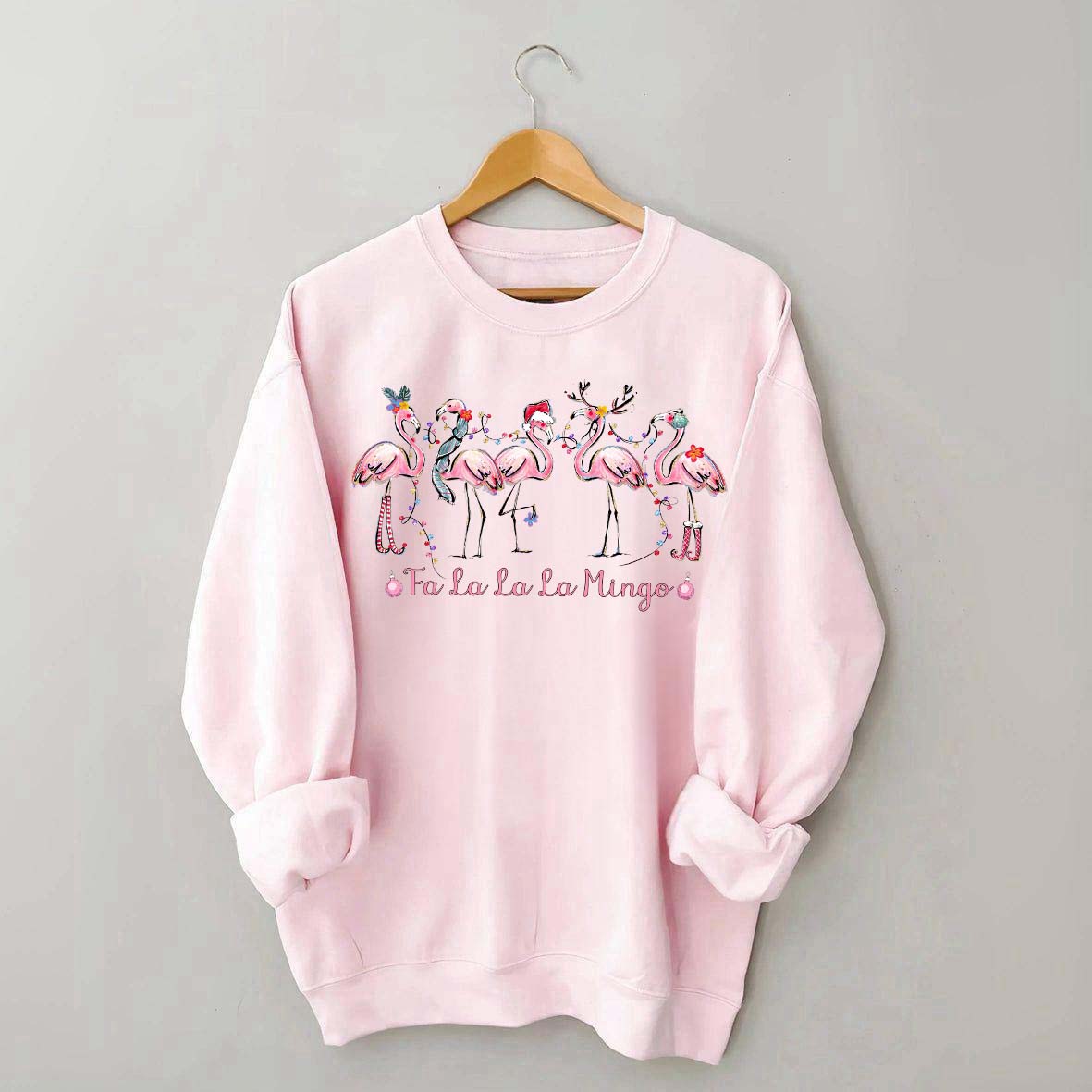 Pink Fa La La Mingo Christmas Sweatshirt