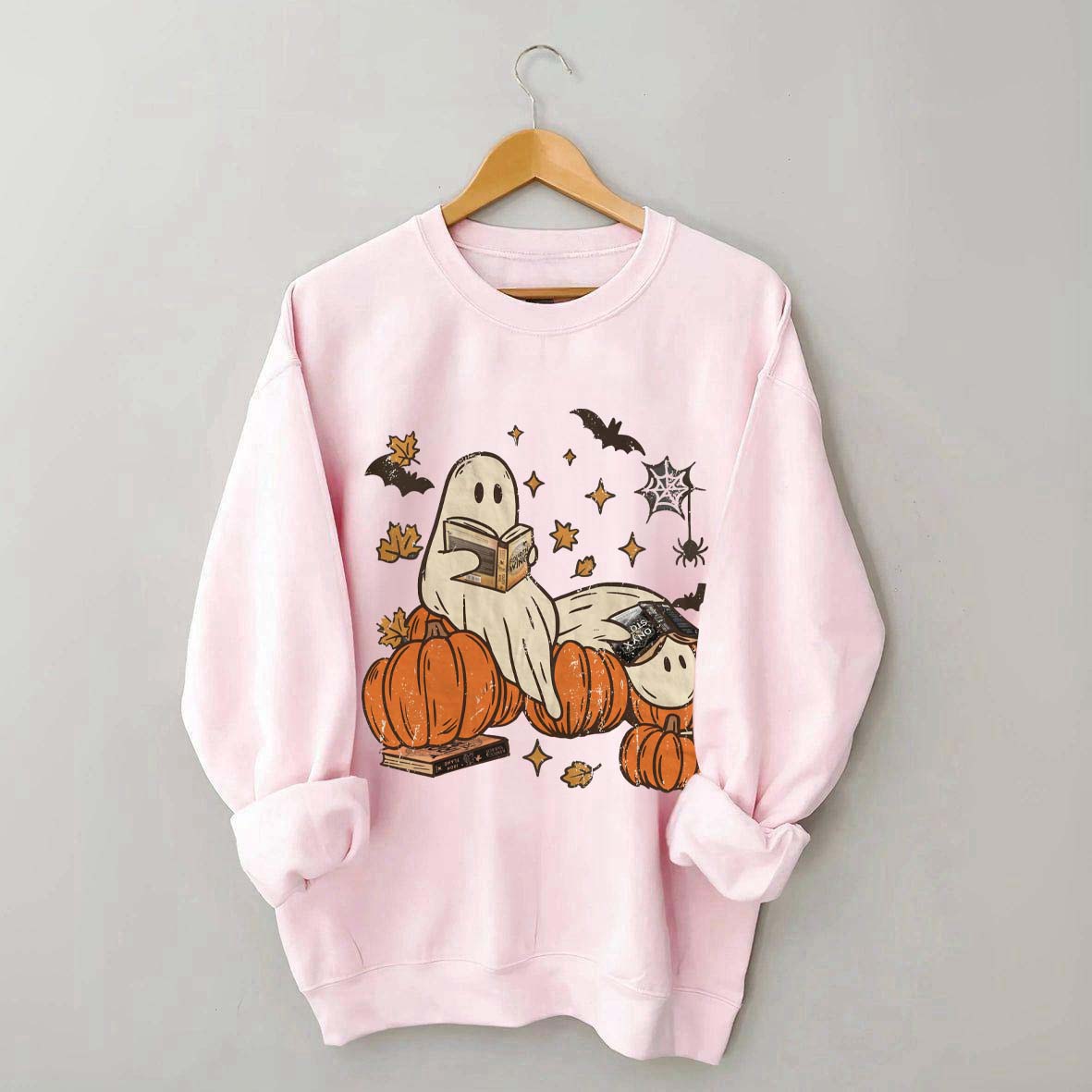 Ghost Reading Fantasy Book Sweatshirt