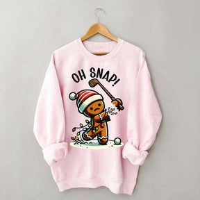 Oh Snap Gingerbreadman Golfer Sweatshirt